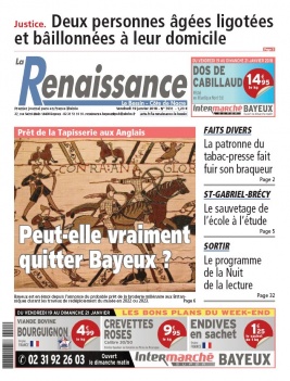 La Renaissance - Le Bessin N°7631 du 19 janvier 2018 à télécharger sur iPad