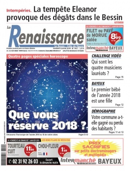 La Renaissance - Le Bessin N°7627 du 05 janvier 2018 à télécharger sur iPad