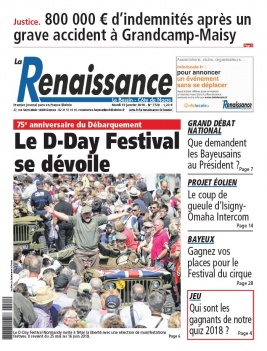La Renaissance - Le Bessin N°7729 du 15 janvier 2019 à télécharger sur iPad