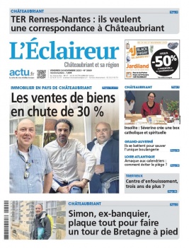 Lisez L'Eclaireur de Chateaubriant du 24 novembre 2023 sur ePresse.fr