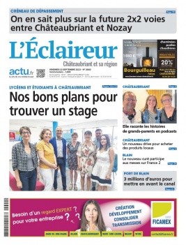 Lisez L'Eclaireur de Chateaubriant du 22 septembre 2023 sur ePresse.fr