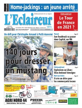 L'Eclaireur de Chateaubriant N°3677 du 07 août 2020 à télécharger sur iPad