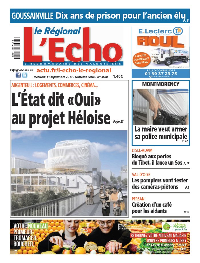 L'Echo - Le Régional N°3680 du 11 septembre 2019 à télécharger sur iPad