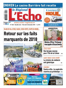 L'Echo - Le Régional N°3643 du 26 décembre 2018 à télécharger sur iPad