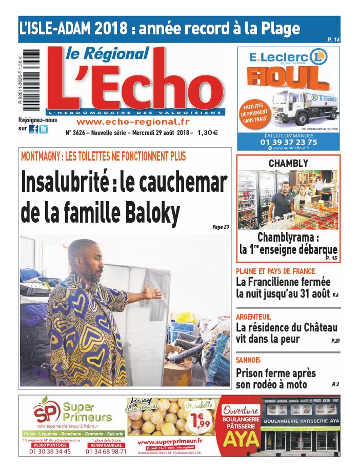 L'Echo - Le Régional N°3626 du 29 août 2018 à télécharger sur iPad