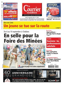 Le Courrier Vendéen N°1233 du 05 septembre 2019 à télécharger sur iPad