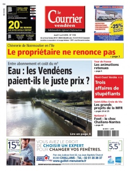 Le Courrier Vendéen N°1159 du 05 avril 2018 à télécharger sur iPad