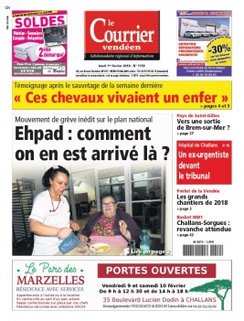 Le Courrier Vendéen N°1150 du 01 février 2018 à télécharger sur iPad