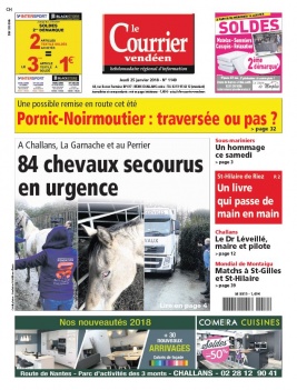 Le Courrier Vendéen N°1149 du 25 janvier 2018 à télécharger sur iPad