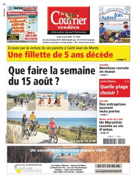 Le Courrier Vendéen N°1229 du 08 août 2019 à télécharger sur iPad