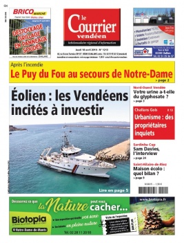 Le Courrier Vendéen N°1213 du 18 avril 2019 à télécharger sur iPad