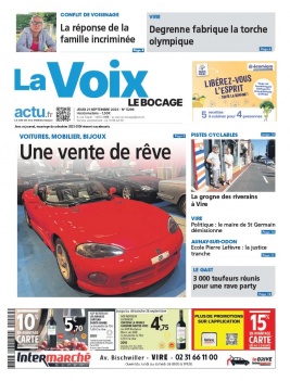 Lisez La Voix - Le Bocage du 21 septembre 2023 sur ePresse.fr