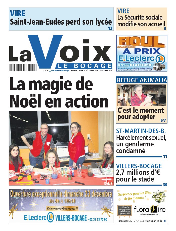 La Voix Le Bocage N°5048 du 20 décembre 2018 à télécharger sur iPad