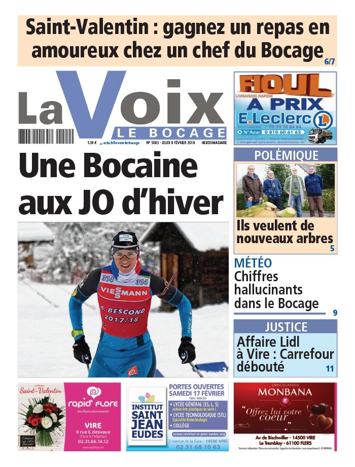 La Voix Le Bocage N°5003 du 08 février 2018 à télécharger sur iPad