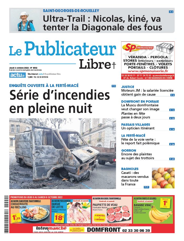 Le Publicateur Libre N°4032 du 06 octobre 2022 à télécharger sur iPad