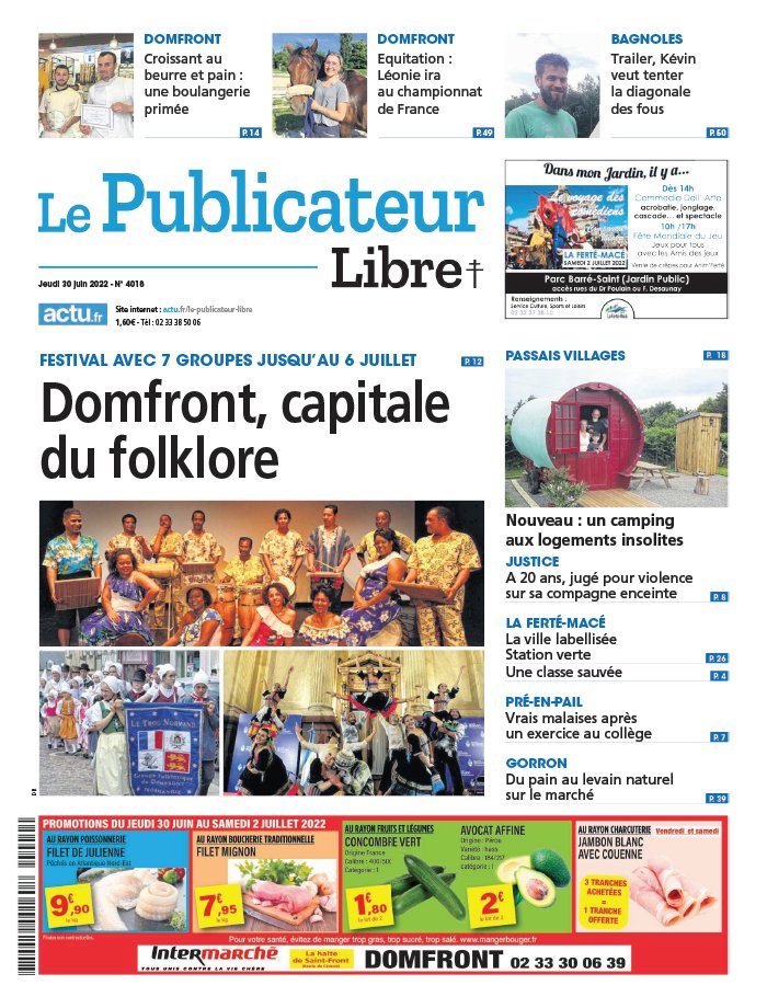 Le Publicateur Libre N°4018 du 30 juin 2022 à télécharger sur iPad