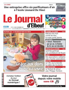 Lisez Le Journal d'Elbeuf du 24 novembre 2022 sur ePresse.fr