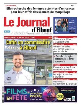 Le Journal d'Elbeuf 29 septembre 2022