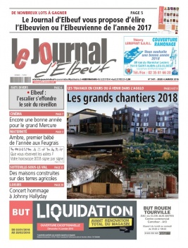Le Journal d'Elbeuf N°5471 du 04 janvier 2018 à télécharger sur iPad