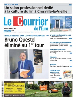 Le Courrier de l'Eure N°2320 du 15 juin 2022 à télécharger sur iPad