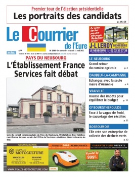 Le Courrier de l'Eure N°2310 du 06 avril 2022 à télécharger sur iPad