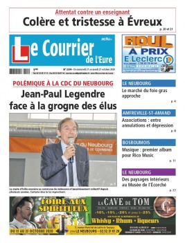 Le Courrier de l'Eure N°2234 du 21 octobre 2020 à télécharger sur iPad