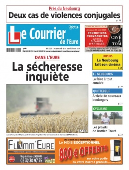 Le Courrier de l'Eure N°2225 du 19 août 2020 à télécharger sur iPad