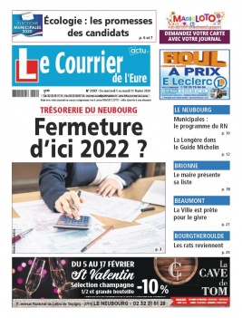 Le Courrier de l'Eure N°2197 du 05 février 2020 à télécharger sur iPad