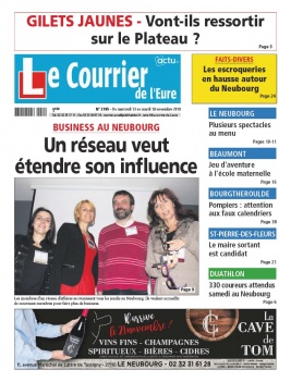 Le Courrier de l'Eure N°2185 du 13 novembre 2019 à télécharger sur iPad