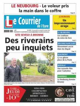 Le Courrier de l'Eure N°2181 du 16 octobre 2019 à télécharger sur iPad