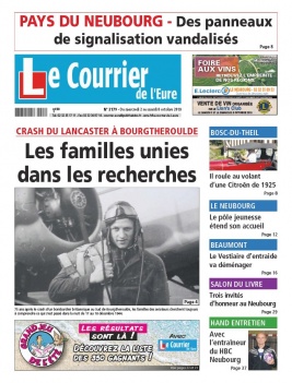 Le Courrier de l'Eure N°2179 du 02 octobre 2019 à télécharger sur iPad