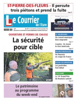 Le Courrier de l'Eure N°2177 du 18 septembre 2019 à télécharger sur iPad