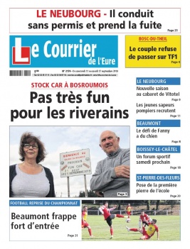 Le Courrier de l'Eure N°2176 du 11 septembre 2019 à télécharger sur iPad