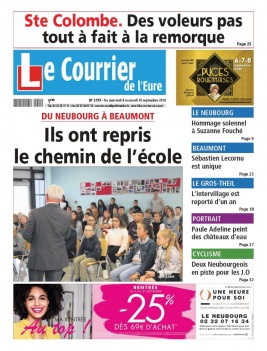 Le Courrier de l'Eure N°2175 du 04 septembre 2019 à télécharger sur iPad