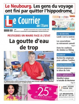 Le Courrier de l'Eure N°2174 du 28 août 2019 à télécharger sur iPad