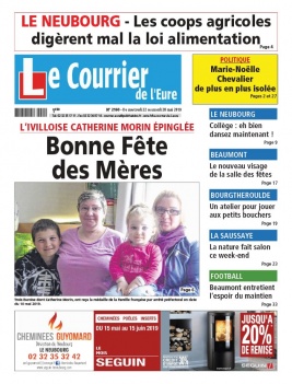 Le Courrier de l'Eure N°2160 du 22 mai 2019 à télécharger sur iPad
