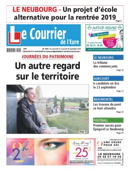 Le Courrier de l'Eure N°2124 du 12 septembre 2018 à télécharger sur iPad