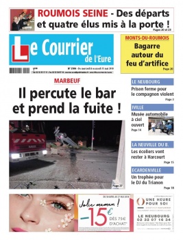 Le Courrier de l'Eure N°2106 du 09 mai 2018 à télécharger sur iPad