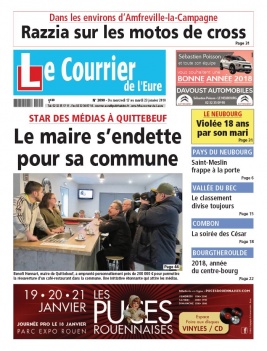 Le Courrier de l'Eure N°2090 du 17 janvier 2018 à télécharger sur iPad