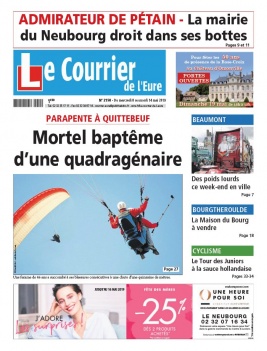 Le Courrier de l'Eure N°2158 du 08 mai 2019 à télécharger sur iPad