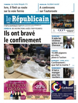 Le Républicain Lot et Garonne N°3934 du 26 novembre 2020 à télécharger sur iPad