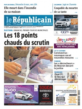 Le Républicain Lot et Garonne N°3897 du 12 mars 2020 à télécharger sur iPad