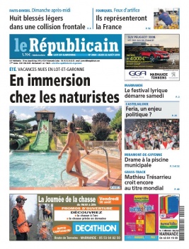 Le Républicain Lot et Garonne N°3868 du 22 août 2019 à télécharger sur iPad
