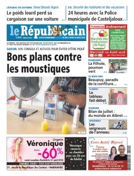 Le Républicain Lot et Garonne N°3815 du 16 août 2018 à télécharger sur iPad