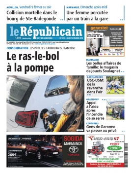 Le Républicain Lot et Garonne N°3789 du 15 février 2018 à télécharger sur iPad