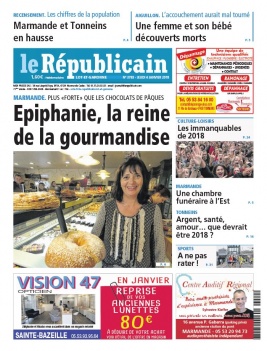 Le Républicain Lot et Garonne N°3783 du 04 janvier 2018 à télécharger sur iPad