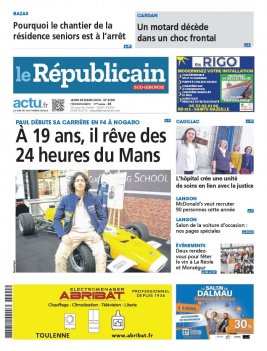 Lisez Le Républicain Sud Gironde du 28 mars 2024 sur ePresse.fr
