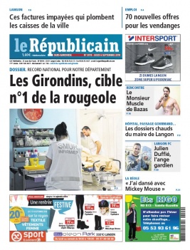 Le Républicain Sud Gironde N°3818 du 06 septembre 2018 à télécharger sur iPad