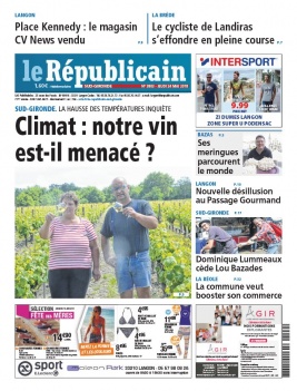 Le Républicain Sud Gironde N°3803 du 24 mai 2018 à télécharger sur iPad