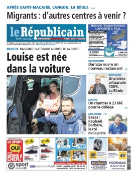 Le Républicain Sud Gironde N°3801 du 10 mai 2018 à télécharger sur iPad